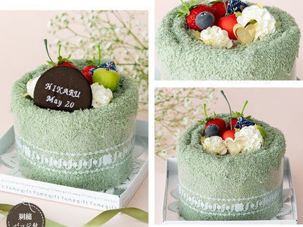 【名入れ刺繍】 泉州タオルフルーツケーキ