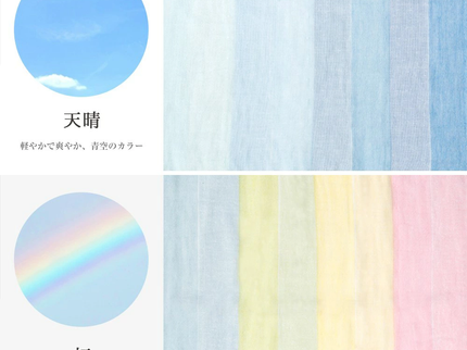 空色タオル（さらさらガーゼ×ふわふわパイル）